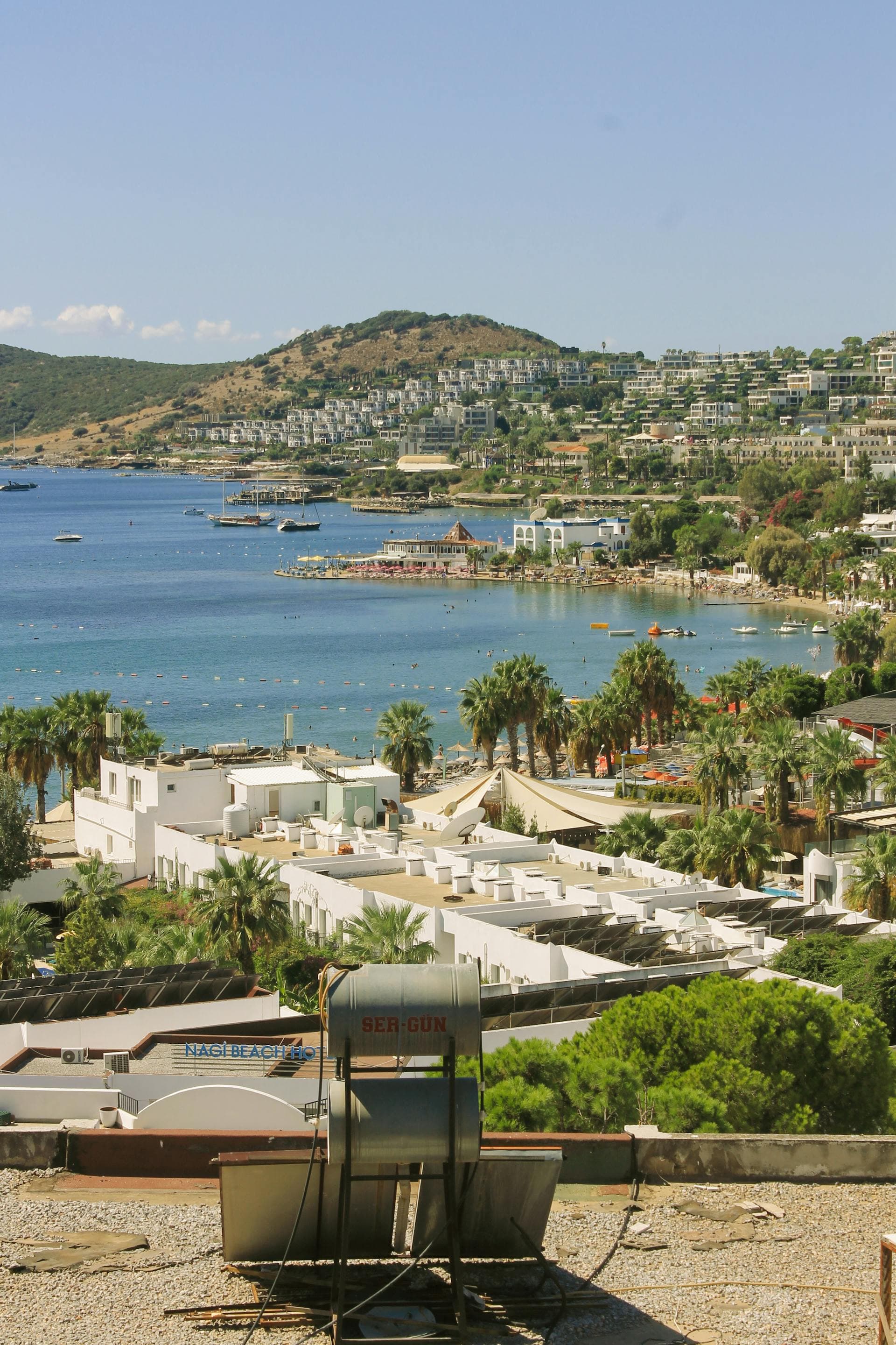 hero · bodrum marina at sunset, castle behind, gulets at anchor — photo 3