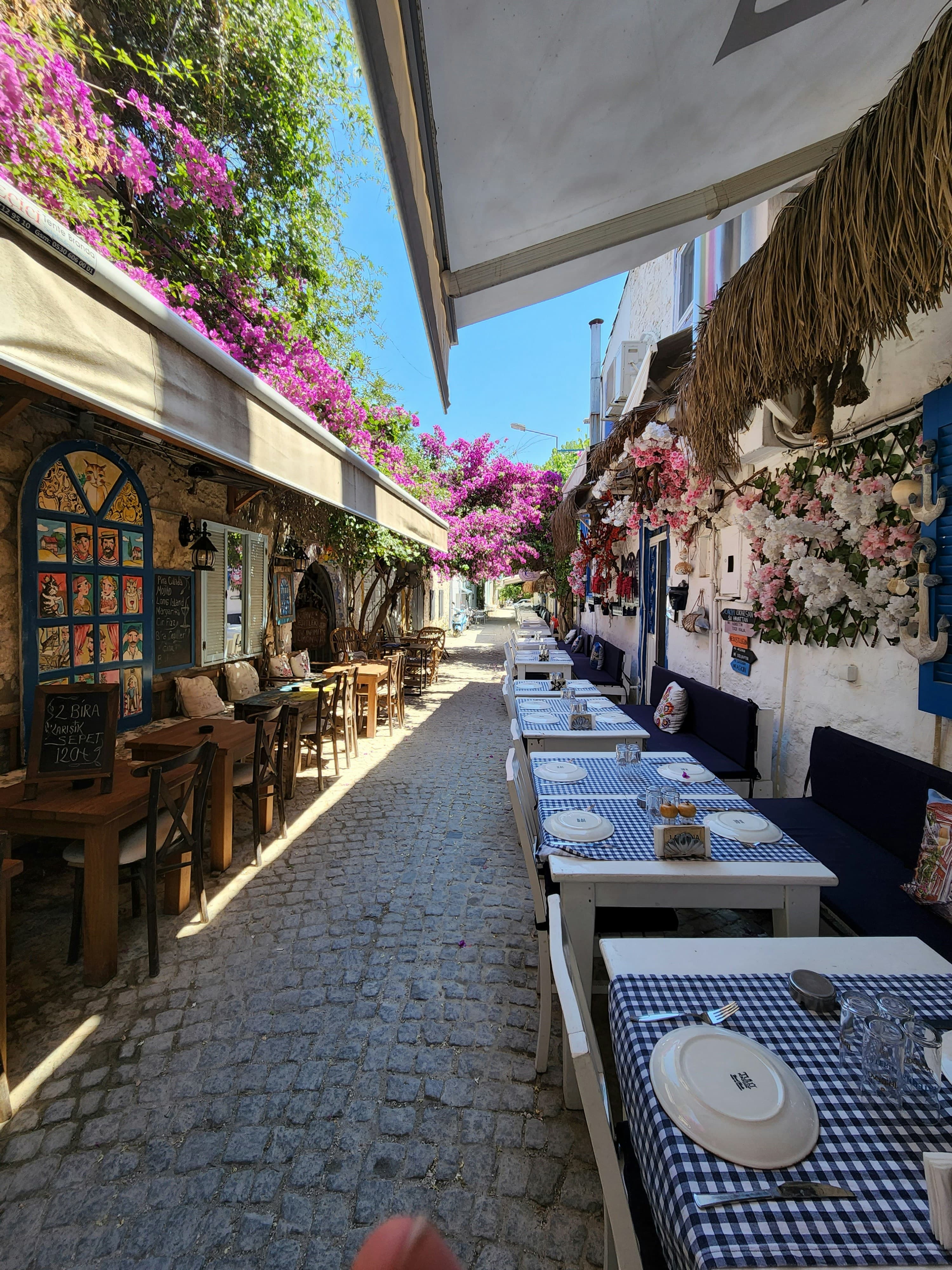 Whitewashed stone houses in Alaçatı